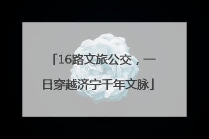 16路文旅公交，一日穿越济宁千年文脉