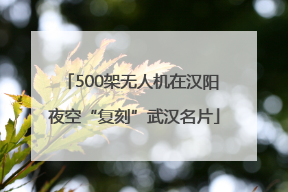 500架无人机在汉阳夜空“复刻”武汉名片