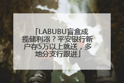 LABUBU盲盒成揽储利器？平安银行新户存5万以上就送，多地分支行跟进